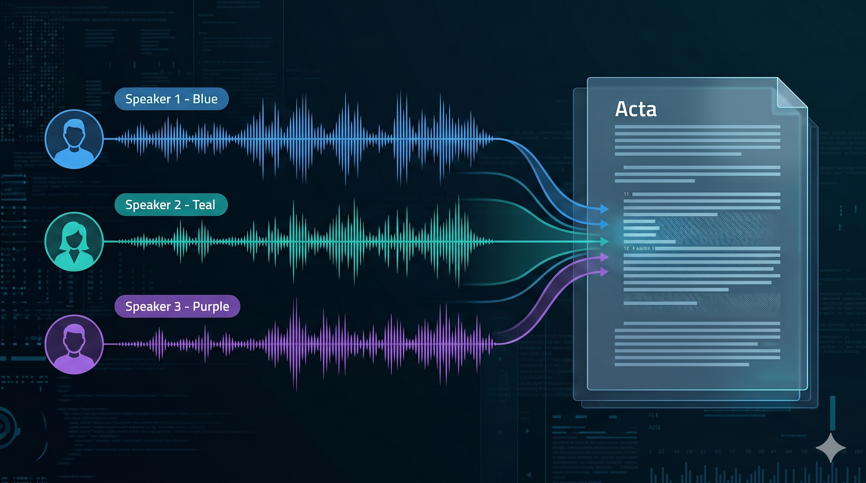 Transcripción con diarización de hablantes