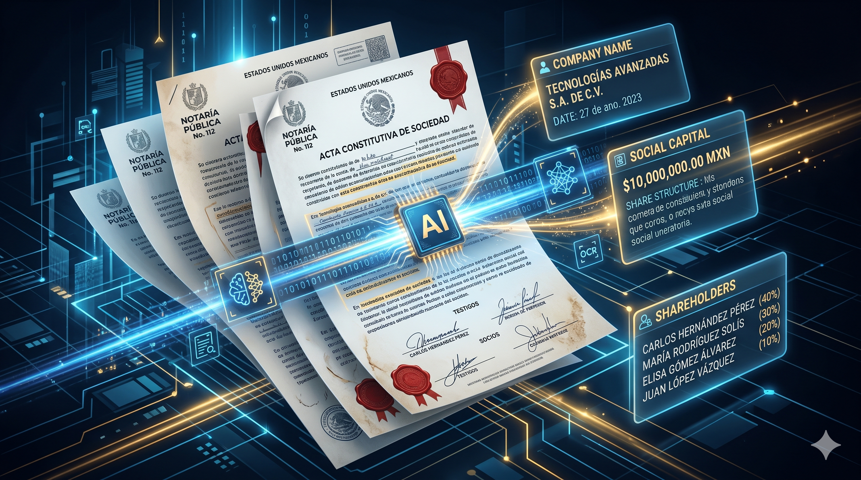 Análisis de acta constitutiva con IA